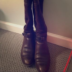 Franco Sarto wide-calf brown leather/suede boots